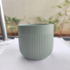 POC000104GN-a A simple Ceramic planter, elegant, stylish for potting small indoor plants, succulents that can be kept on your working table, Side table, Tea table, TV stand