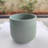 POC000104GN-b A simple Ceramic planter, elegant, stylish for potting small indoor plants, succulents that can be kept on your working table, Side table, Tea table, TV stand