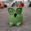 POC000406GN Vibrant owl-shaped ceramic planters that add charm and personality to any space. Perfect for small plants, succulents, or décor accents with a playful touch.