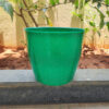 POPD002875GN-b 7.5 inches Round | Designer Pot | Plastic Planter with Elegant Glitter surface | Premium, Glitter and Elegant | Suitable for indoor / outdoor in porch, living room, Garden and can be placed on a stand