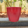 POPD002875RD-b 7.5 inches Round | Designer Pot | Plastic Planter with Elegant Glitter surface | Premium, Glitter and Elegant | Suitable for indoor / outdoor in porch, living room, Garden and can be placed on a stand