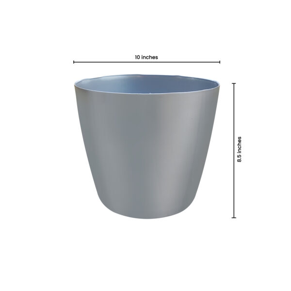 POPD003110MG-a 8 inches Valencia Designer Pot | Plastic Planter with Plain Premium and Elegant surface | Premium and Elegant | Suitable for Indoor / Outdoor in Living Space, Office, Porch, Garden, Balcony and can be placed on Plant Stands
