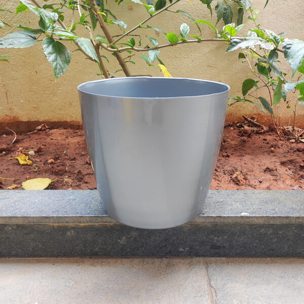 POPD003110MG-c 8 inches Valencia Designer Pot | Plastic Planter with Plain Premium and Elegant surface | Premium and Elegant | Suitable for Indoor / Outdoor in Living Space, Office, Porch, Garden, Balcony and can be placed on Plant Stands