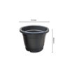 10 inches Round | Black Nursery Pot | Plastic Planter Regular with drainage holes and plate | Regular, Lightweight and Sturdy | Suitable for Garden, Balcony, Outdoor and can be placed on Plant Stands
