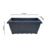 POPW000818BK-a 18 inches Rectangular | Black Window Pot | Plastic Planter with drainage holes and plate | Lightweight and Sturdy | Ideal at Window Sil for growing small flowering plants and Shrubs