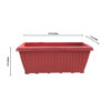 POPW000818BN-a 18 inches Rectangular Window Pot | Plastic Planter with drainage holes | Lightweight and Sturdy | Ideal at Window Sil for growing small flowering plants and Shrubs
