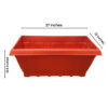 POPW000927BR-a 27 inches Rectangular | Brown Window Pot | Plastic Planter with drainage holes | Lightweight and Sturdy | Ideal at Window Sil for growing small flowering plants and Shrubs