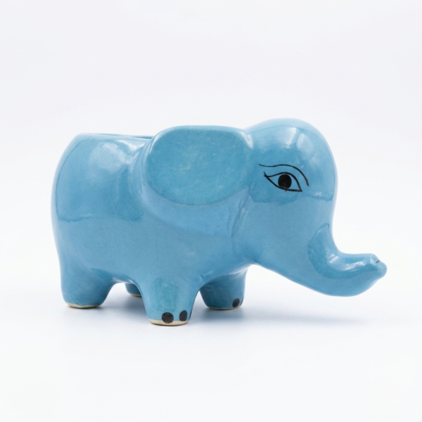 Elephant Planter: Medium (7 inches) - Cute and Colourful Ceramic planter Small planters suitable set for home decor, gifting and personal use