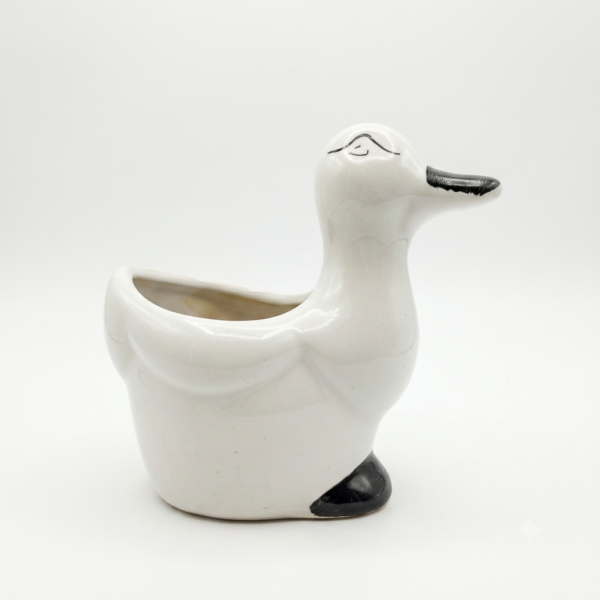 POC0002g Duck Planter: Small (6 inches) - Cute and Colourful Ceramic Small planters suitable for home decor, gifting and personal use