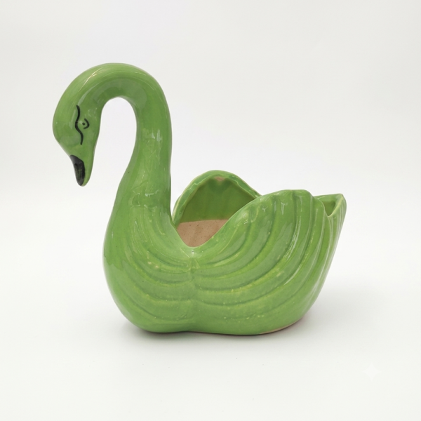 POC0006GNb Cute and White Ceramic planter Small planters suitable set for home decor, gifting and personal use