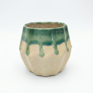 Double Ridged Bowl - Cute and White Ceramic planter Small planters suitable set for home decor, gifting and personal use