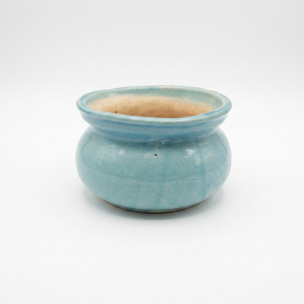 POC0008a Bowl Planter: Round base - Cute Ceramic planters. Small planters suitable set for home decor, gifting and personal use