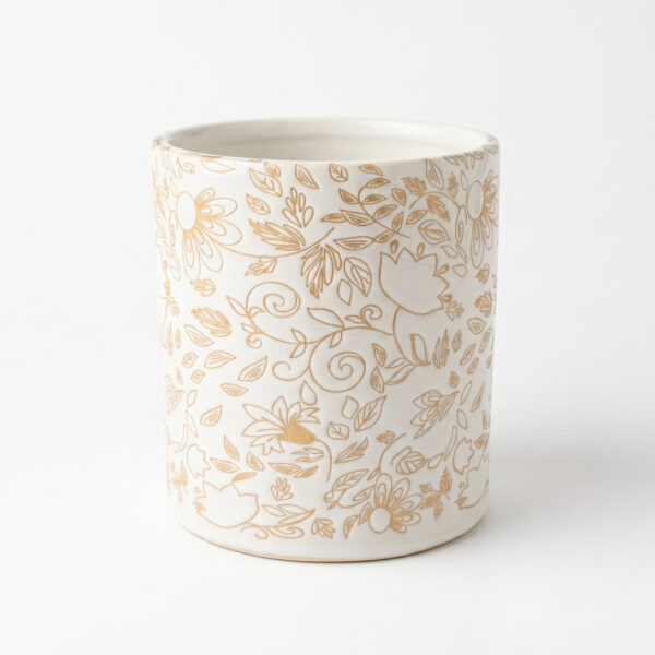 POC0009c Straight Bowl, Random Patterned, Ceramic planters. This minimalistic planters will be suitable set for home decor, gifting and personal use
