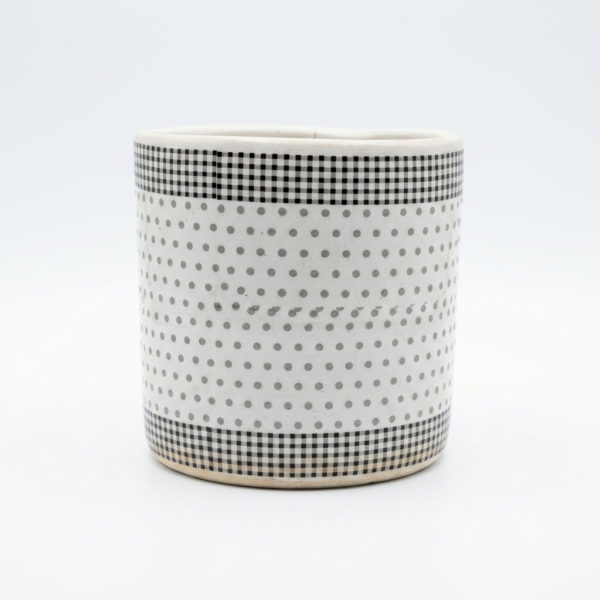 POC0009d Straight Bowl, Random Patterned, Ceramic planters. This minimalistic planters will be suitable set for home decor, gifting and personal use