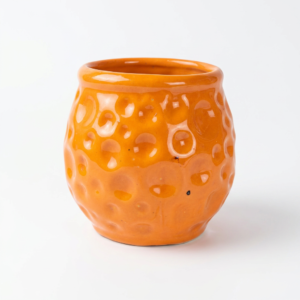 POC0011b Vintage style, hammered shaped Ceramic planters. This minimalistic planters suitable set for home decor, gifting and personal use