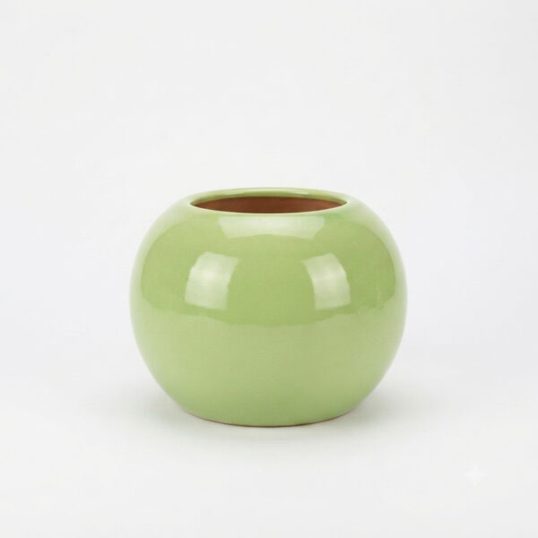 Ball Bowl Planter: Cute, Smooth Round shaped Ceramic planters. This minimalistic planters suitable set for home decor, gifting and personal use.