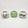 Ball Bowl Planter: Cute, Smooth Round shaped Ceramic planters. This minimalistic planters suitable set for home decor, gifting and personal use.