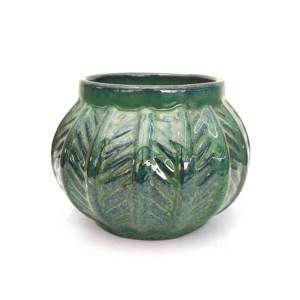POC0013c Ridged Round Barrel shaped planter: Cute Ridged round shaped minimalistic Ceramic Planters suitable set for home decor, gifting and personal use.