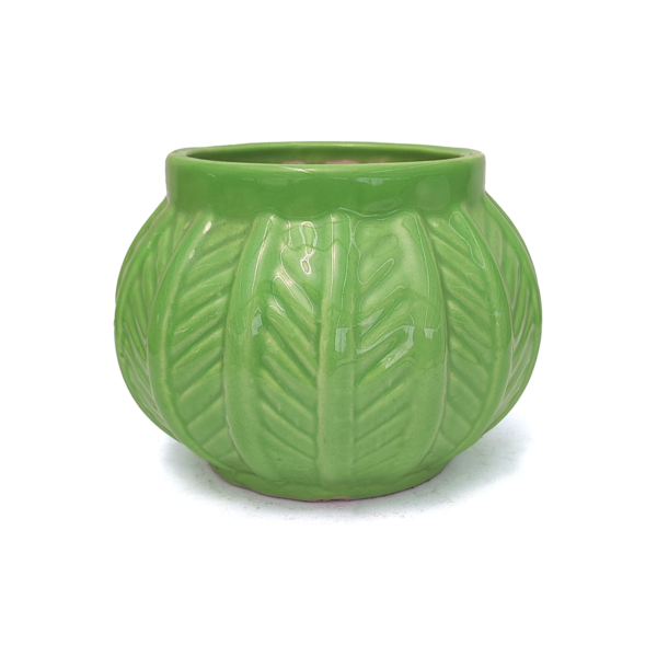 Ridged Round Barrel shaped planter: Cute Ridged round shaped minimalistic Ceramic Planters suitable set for home decor, gifting and personal use.