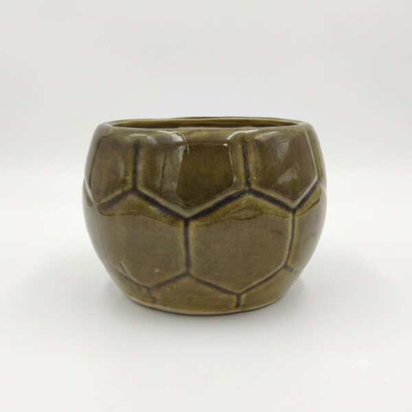 POC0015a Football shaped Planter: Sporty, energy filled Football shaped Ceramic planters. This minimalistic planters suitable set for home decor, gifting and personal use