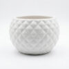Diamond Pumpkin: Cute sharp diamond surfaced Round shaped Ceramic planters. This minimalistic planters suitable set for home decor, gifting and personal use