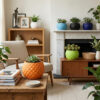 Diamond Pumpkin: Cute sharp diamond surfaced Round shaped Ceramic planters. This minimalistic planters suitable set for home decor, gifting and personal use