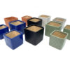 Square shaped planters: Set of 3 - Straight, Square, minimalistic Ceramic planters in Small, Medium & Big sizes. These planters are suitable set for home decor, gifting and personal use
