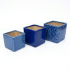 Square shaped planters: Set of 3 - Straight, Square, minimalistic Ceramic planters in Small, Medium & Big sizes. These planters are suitable set for home decor, gifting and personal use