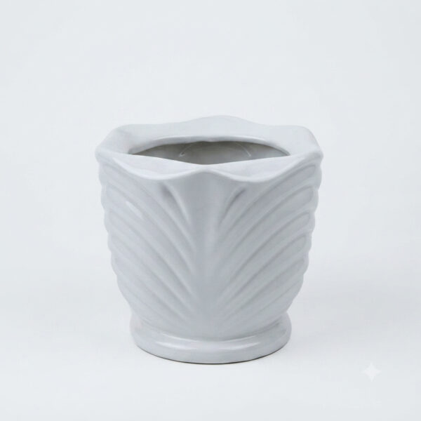 Leafy Vase shaped Planter - simple leaf shaped Ceramic planters in Big size. Minimalistic planters suitable set for home decor, gifting and personal use