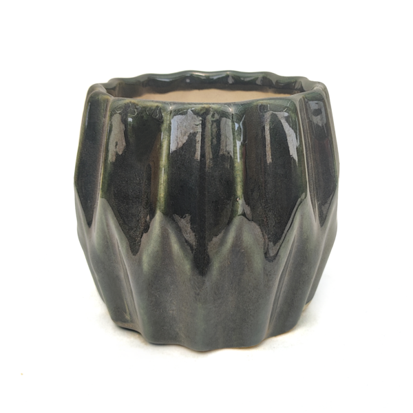 Double ridged bowl Planter - Cute and Plain coloured Ceramic planters suitable for succulents ideal for Study, Tea table, Work stations and gifting