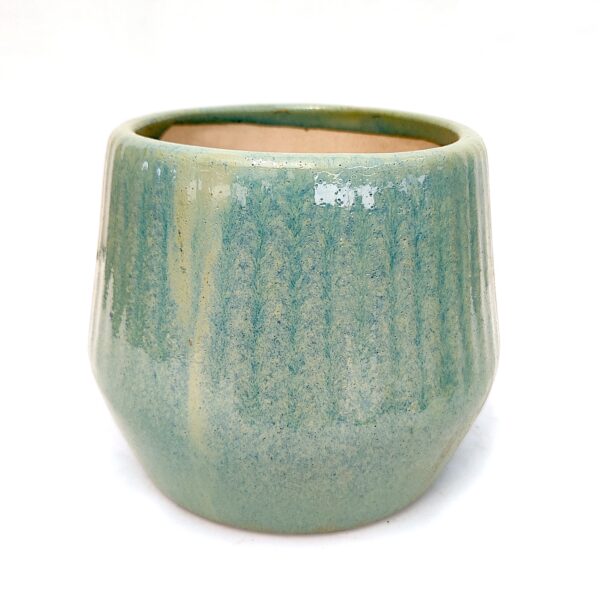POC0090c Cute ridged round shaped Ceramic planters. This minimalistic planters suitable set for home decor, gifting and personal use.