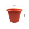 POPN000108BR-b 8 inches Round | Nursery Pot | Plastic Planter with drainage holes | Lightweight and Sturdy | Suitable for Garden, Balcony, Outdoor and can be placed on Plant Stands