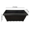 POPW000927BL-a 27 inches Rectangular | Window Pot | Plastic Planter with drainage holes | Lightweight and Sturdy | Ideal at Window Sil for growing small flowering plants and shrubs