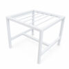 PS01MT0003d Sleek white galvanised steel pipe Plant Stand with a square frame and cross-braced legs for stability. Rust-resistant, powder-coated finish suits indoor or outdoor plants pots