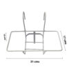 PS01MT0006b Rectangle galvanised steel hanging planter basket with sturdy railing hooks. Rust-resistant, fine finish; perfect for balconies, fences, or gardens to display plants and greenery outdoors.