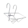 PS01MT0006d Rectangle galvanised steel hanging planter basket with sturdy railing hooks. Rust-resistant, fine finish; perfect for balconies, fences, or gardens to display plants and greenery outdoors.