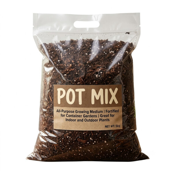 Pot mix 5 kg pack | Ready-to-Use Potting Soil for Plants | Organic Potting Mix with Red Soil and Cow Manure for Indoor Outdoor and Flowering Plants | Ideal for Home Pots Balcony, Terrace & Repotting