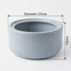 Flat Bonsai Planter | Ridged straight Grey-coloured Ceramic planter | This minimalistic planter suitable set for all varieties of Bonsai at Home, for gifting and personal use