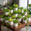 Return gift Sets at Rs 225/- each | 25 sets of Money Plants / Pothos (Epipremnum Aureum) in Square ceramic planter